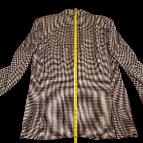 Ermenegildo Zegna Silk Cashmere Houndstooth Blazer 50L Made in Italy - Picture 4 of 11
